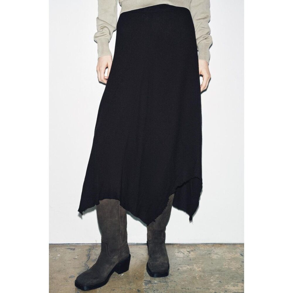 NWT ZARA ZW COLLECTION ASYMMETRIC MIDI SKIRT